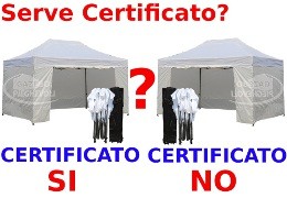 Gazebo pieghevole : Serve la certificazione?